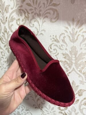 Manoletina terciopelo burdeos